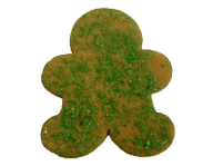 Gingerbread Man with Green Crystal Sugar