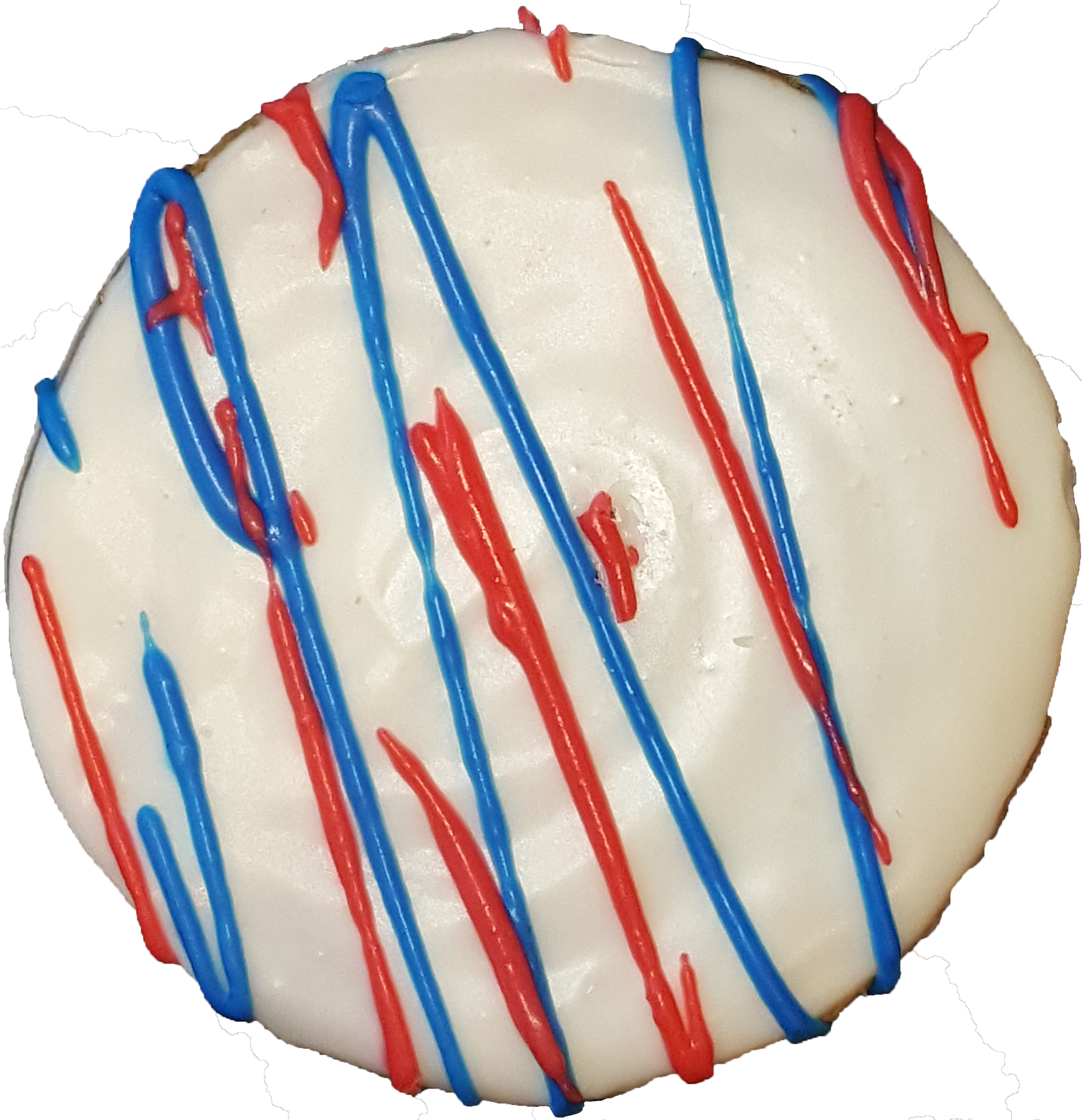 Red, White & Blue Drizzled Cookie