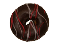 Valentine's Chocolate Iced Cake Donut