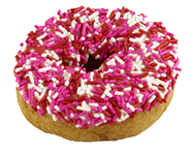 Valentine's Day Sprinkle Cake Donut
